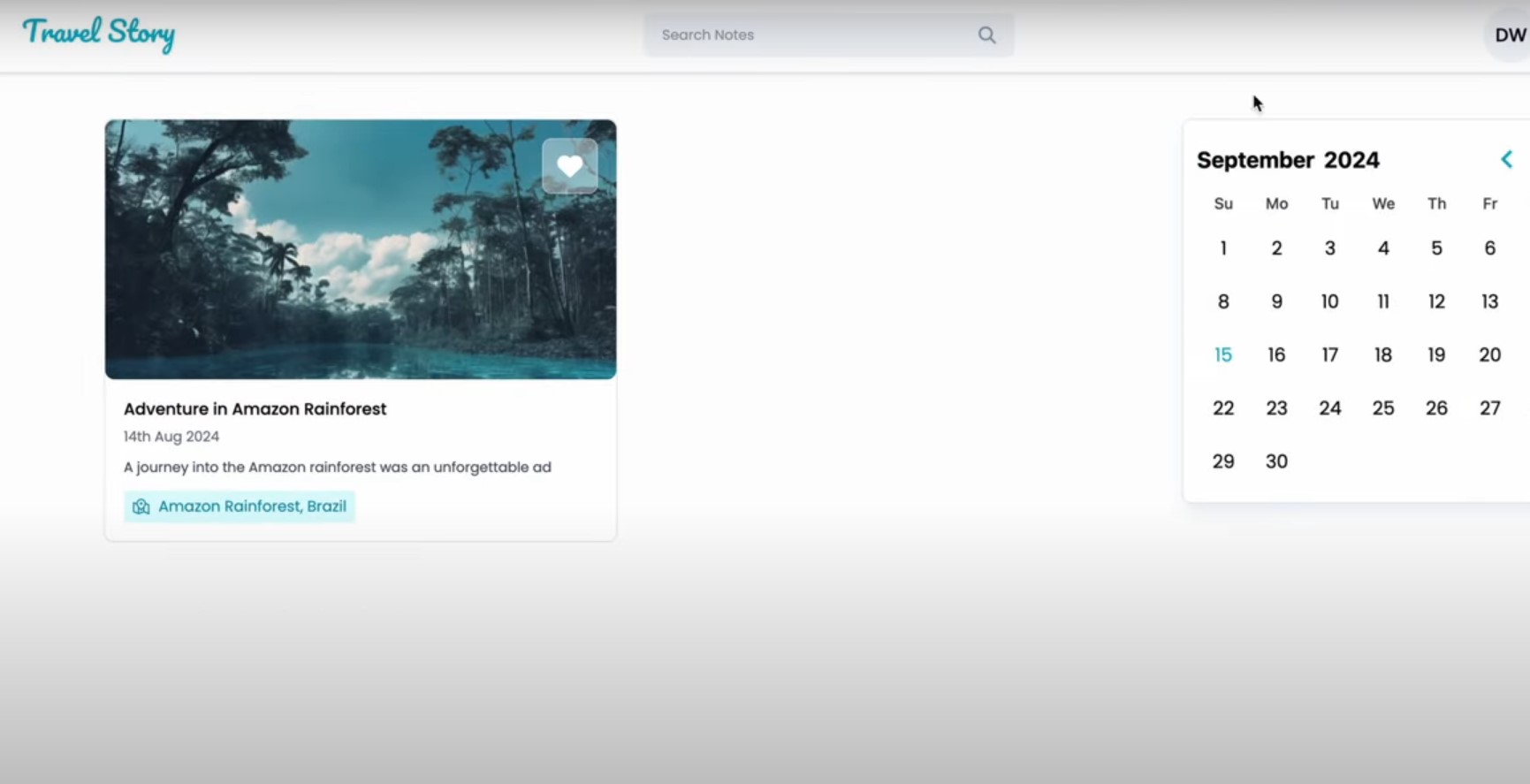 Travel Story Website
